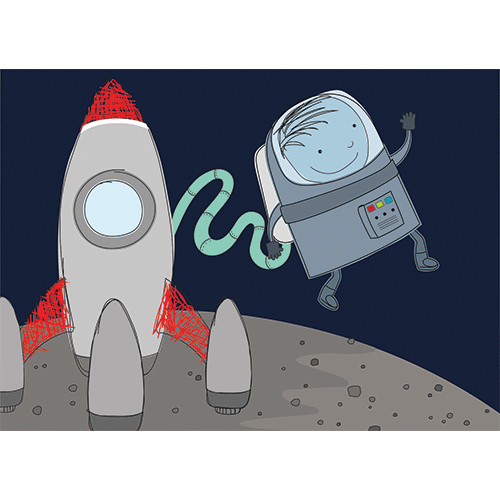 Astronaut on moon